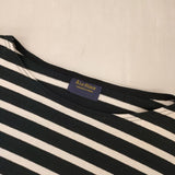 Le Minor フランス製 ボーダー ワイド 長袖Ｔシャツ カットソー ロンＴ ネイビー ホワイト レディース ルミノア【中古】6-0624M∞