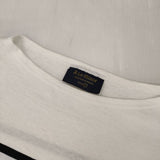 Le Minor フランス製 ワイド ボーダー 長袖Ｔシャツ カットソー ロンＴ ホワイト ブラック レディース ルミノア【中古】6-0624M∞