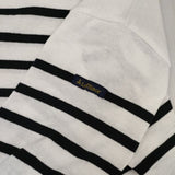 Le Minor フランス製 ワイド ボーダー 長袖Ｔシャツ カットソー ロンＴ ホワイト ブラック レディース ルミノア【中古】6-0624M∞