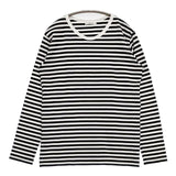 JOURNAL STANDARD クラシックボーダーロングTシャツ 定価8250円 長袖Ｔシャツ カットソー ロンＴ ホワイト ブラック レディース ジャーナルスタンダード【中古】6-0624M∞