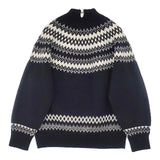 SHIPS Primary Navy Label フェアアイル ニット 定価25410円 セーター ニット ブラック レディース シップス【中古】6-0817T∞