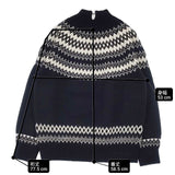 SHIPS Primary Navy Label フェアアイル ニット 定価25410円 セーター ニット ブラック レディース シップス【中古】6-0817T∞