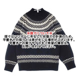 SHIPS Primary Navy Label フェアアイル ニット 定価25410円 セーター ニット ブラック レディース シップス【中古】6-0817T∞