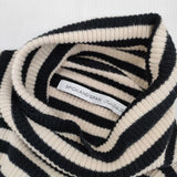 Spick and Span ボーダー コットン ニットソー 長袖Ｔシャツ カットソー ロンＴ ベージュ ブラック レディース スピックアンドスパン【中古】6-0618M∞