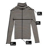 Spick and Span ボーダー コットン ニットソー 長袖Ｔシャツ カットソー ロンＴ ベージュ ブラック レディース スピックアンドスパン【中古】6-0618M∞