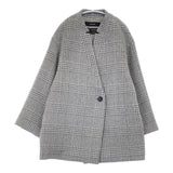 JOURNAL STANDARD MANTECOシャギーミドルコート 定価50600円 チェック コート グレー レディース ジャーナルスタンダード【中古】6-0817T∞