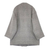 JOURNAL STANDARD MANTECOシャギーミドルコート 定価50600円 チェック コート グレー レディース ジャーナルスタンダード【中古】6-0817T∞