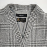 JOURNAL STANDARD MANTECOシャギーミドルコート 定価50600円 チェック コート グレー レディース ジャーナルスタンダード【中古】6-0817T∞