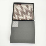 印傳屋 シェブロン L字小銭入れ コインケース 鹿革 財布 グレー ベージュ レディース 印傳屋【中古】6-0530G∞