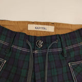 KAPITAL サイズ1 S ウール チェック センタープレス パンツ グリーン レディース キャピタル【中古】6-0820T∞
