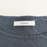miiThaaii 未使用 インド製 コットン fog linen work購入 ノースリーブ ワンピース ネイビー レディース ミーターイー【中古】6-0506S◎