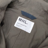 MHL. 595-5210502 PROOFED FINE CLOTH COAT ステンカラーコート カーキ レディース エムエイチエル【中古】6-0617M∞
