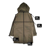 MHL. 595-5210502 PROOFED FINE CLOTH COAT ステンカラーコート カーキ レディース エムエイチエル【中古】6-0617M∞