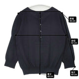 MARGARET HOWELL ウール バックボタン 578-263410 セーター ニット ブラック レディース マーガレットハウエル【中古】6-0820T∞