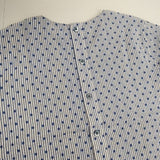 BEAMS BOY コットン リップル ドット ストライプ ブラウス シャツ ブルー ホワイト レディース ビームスボーイ【中古】6-0611S∞