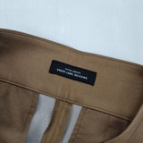 green label relaxing FM シャンブレー サテン パンツ センタープレススラックス パンツ ブラウン レディース グリーンレーベルリラクシング【中古】6-0618G∞