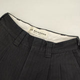 THE SHINZONE TOMBOY PANTS STRIPE 定価24200円 22SMSPA09 ストライプ スラックス パンツ ブラック レディース シンゾーン【中古】6-0817G∞