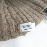 Nine Tailor Landing knit watch 定価10780円 ウール フェイクファー 帽子 ニット帽 ニットキャップ ブラウン レディース ナインテイラー【中古】6-1001T◎