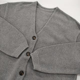 crepuscule Moss Stitch Cardigan コットン 鹿の子 1801-002W モスステッチ カーディガン グレー レディース クレプスキュール【中古】6-0414M♪