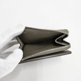 BOTTEGA VENETA イントレチャートスクエア ジップアラウンドウォレット 二つ折り財布 カーキ レディース ボッテガヴェネタ【中古】6-0302G◎