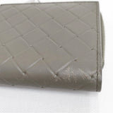 BOTTEGA VENETA イントレチャートスクエア ジップアラウンドウォレット 二つ折り財布 カーキ レディース ボッテガヴェネタ【中古】6-0302G◎