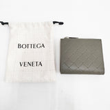 BOTTEGA VENETA イントレチャートスクエア ジップアラウンドウォレット 二つ折り財布 カーキ レディース ボッテガヴェネタ【中古】6-0302G◎