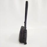 genten レザー 革 スクエア ショルダーバッグ ブラック レディース ゲンテン【中古】6-0509G∞