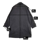 MHL. ダウンライナー付き 596-8210502 COTTON NYLON CANVAS ステンカラーコート ブラック メンズ エムエイチエル【中古】6-0523A∞