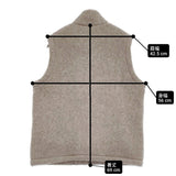YAECA ウールフリースベスト 定価39600円 14452 サイズS NATURAL.L.GRAY ベスト ライトグレー レディース ヤエカ【中古】6-0304T♪