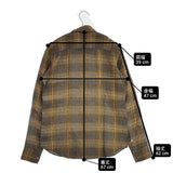 R&D.M.Co- チェック リネン 長袖シャツ カーキ レディース オールドマンズテーラー【中古】6-0618M∞