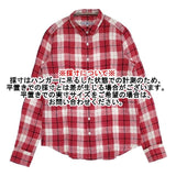 R&D.M.Co- チェック リネン サイズL 長袖シャツ レッド ホワイト レディース オールドマンズテーラー【中古】6-0618M∞