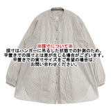 LENO ピンタックブラウス ストライプ L2201-SH001 長袖シャツ グレー レディース リノ【中古】6-0618M∞