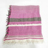 tamaki niime roots shawl BIG ルーツショール ウールコットン ストール ピンク ベージュ レディース 玉木新雌/タマキニイメ【中古】6-0921T◎