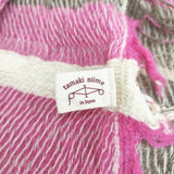 tamaki niime roots shawl BIG ルーツショール ウールコットン ストール ピンク ベージュ レディース 玉木新雌/タマキニイメ【中古】6-0921T◎