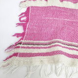 tamaki niime roots shawl BIG ルーツショール ウールコットン ストール ピンク ベージュ レディース 玉木新雌/タマキニイメ【中古】6-0921T◎