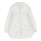 MHL. 595-0152544 MHL SHOP限定 COTTON LINEN OXFORD スタンドカラー サイズ2 長袖シャツ オフホワイト レディース エムエイチエル【中古】6-0511M△