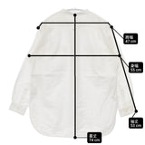 MHL. 595-0152544 MHL SHOP限定 COTTON LINEN OXFORD スタンドカラー サイズ2 長袖シャツ オフホワイト レディース エムエイチエル【中古】6-0511M△