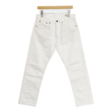 or Slow ホワイトデニム ストレート Lot107 EU XS JPN S 1 US XS デニムパンツ ホワイト レディース オアスロウ【中古】6-0618G∞