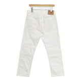or Slow ホワイトデニム ストレート Lot107 EU XS JPN S 1 US XS デニムパンツ ホワイト レディース オアスロウ【中古】6-0618G∞