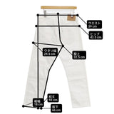 or Slow ホワイトデニム ストレート Lot107 EU XS JPN S 1 US XS デニムパンツ ホワイト レディース オアスロウ【中古】6-0618G∞