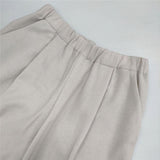 evam eva wool tuck pants 定価29700円 E243C173 ウールタック パンツ 24AW グレー レディース エヴァムエヴァ【中古】6-0817T∞