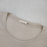 evam eva E241K019 コットン Uネック プルオーバー 定価19800円 長袖Ｔシャツ カットソー ロンＴ 24SS ベージュ レディース エヴァムエヴァ【中古】6-0618M∞