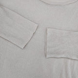 evam eva E241K019 コットン Uネック プルオーバー 定価19800円 長袖Ｔシャツ カットソー ロンＴ 24SS ベージュ レディース エヴァムエヴァ【中古】6-0618M∞
