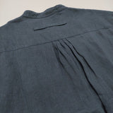 TICCA リネンフレンチシャツ 定価23100円 0251401403 ノースリーブ ブラウス シャツ 25SS ネイビー レディース ティッカ【中古】6-0227S♪