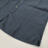TICCA リネンフレンチシャツ 定価23100円 0251401403 ノースリーブ ブラウス シャツ 25SS ネイビー レディース ティッカ【中古】6-0227S♪