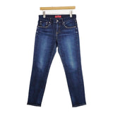 RED CARD Anniversary ストレッチデニムパンツ 加工デニム 26403 デニムパンツ ブルー レディース レッドカード【中古】6-0618G∞