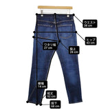 RED CARD Anniversary ストレッチデニムパンツ 加工デニム 26403 デニムパンツ ブルー レディース レッドカード【中古】6-0618G∞