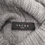 sacra タートルネック ケーブル SC635011 アルパカ混 サイズ38 ニット グレー レディース サクラ【中古】6-0805T◎