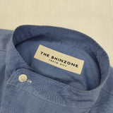 THE SHINZONE 22MMSBL14 グランパシャツ 定価18700円 長袖シャツ ブルー レディース シンゾーン【中古】6-0622M∞