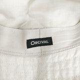 ORCIVAL バケットハット コットンリネン OR-H0083 TCL 帽子 ハット ホワイト レディース オーシバル/オーチバル【中古】6-0306G◎